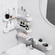 thumbnail image 5 of Estante para Encima del Inodoro, Organizador de Baño Adhesivo con Almacenamiento, Unidad de Estantería Ahorradora de Espacio, 63x9.5x3cm, para Cuarto de Baño, Cocina, 5 of 6