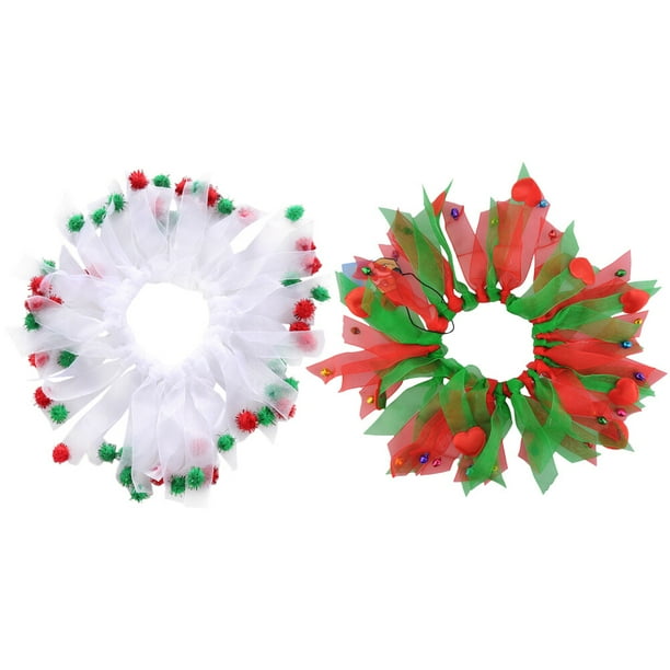 2 piezas de collar de perro de Navidad para mascotas decorativas para vestido de fiesta