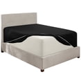 thumbnail image 6 of (2 pack) LammaLoe Extra Deep Pocket Fitted Sheet Fits 18 to 24 inches, Soft Microfiber Fitted Bottom Sheet Only, King, Black, 6 of 8