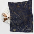 thumbnail image 6 of Pofeuu Copper-Gold Gloss Outline Flower Print Puppy Blanket,Dog Blankets,Pet Blanket Cozy Cat Blankets for Indoor Cats, Fuzzy Pet Blanket for Kitten Doggy Dog Blankets-Large, 6 of 8