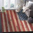 thumbnail image 5 of Area Rugs Indoor Non-Slip Rectangle Rug 4x6 Ft Independence Day Wooden Abstract American Flag Rug Rubber Backing Floor Mats Non Shedding Home Decor Carpet for Entryway Living Room, 5 of 8