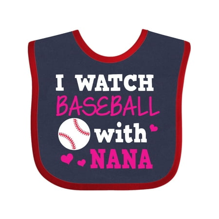 

Inktastic I Watch Baseball with My Nana Gift Baby Boy or Baby Girl Bib