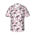 thumbnail image 1 of Balery Pineapple Flamingo Camisas hawaianas de manga corta para hombre, camisas playeras de corte holgado, camisas de vacaciones con botones,X-Large, 1 of 7