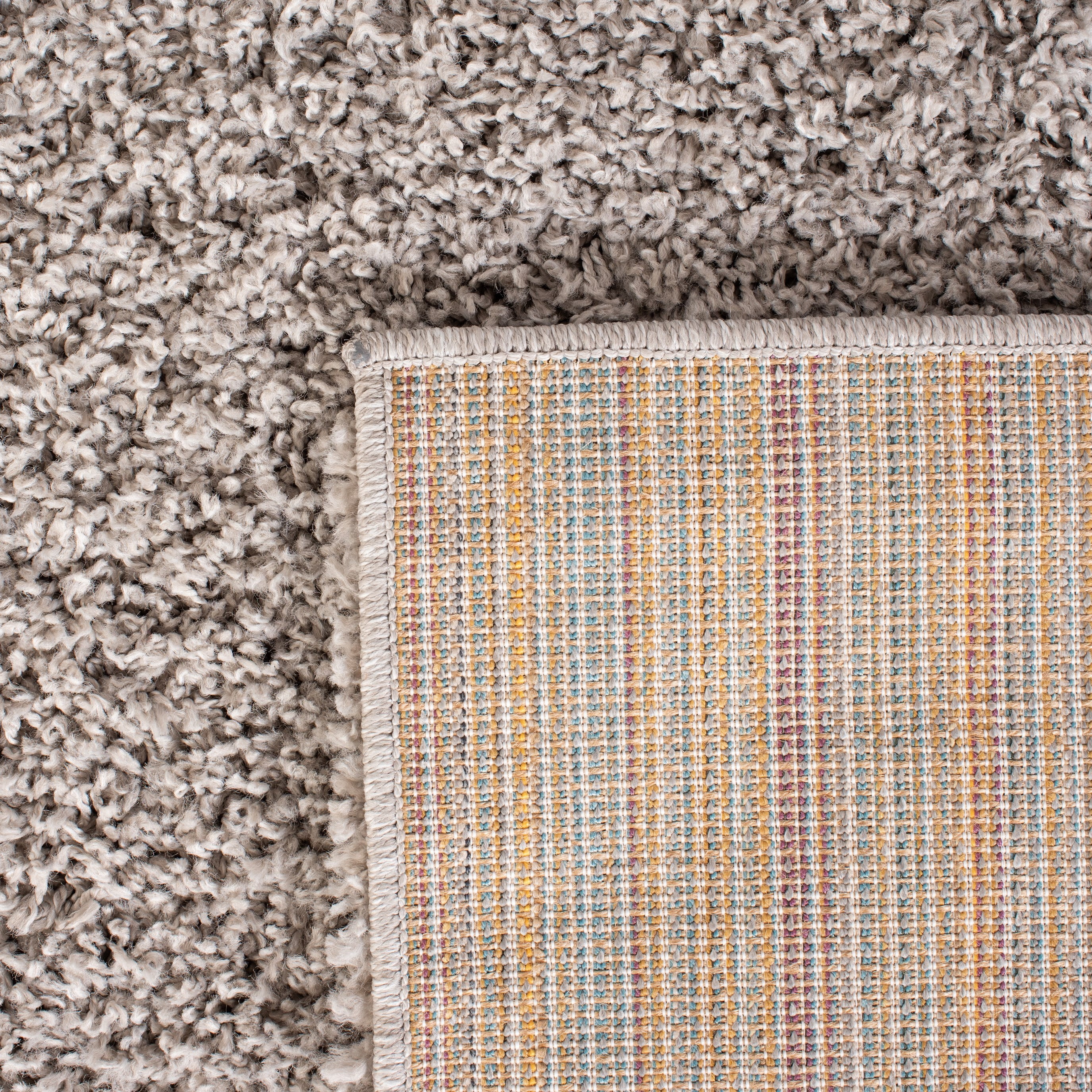 SAFAVIEH Venus Elijah Solid Plush Shag Runner Rug, Taupe, 2'2" x 10'