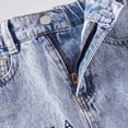 thumbnail image 6 of FEDPOP Girls Wide Leg Baggy Jeans, High Waisted Denim Pants with Pockets, Casual Y2K Loose Trousers for Kids, Blue, 8-14Y, 6 of 7