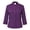 Purple, variant on Afinprain Womens 3/4 Sleeve Clergy Blouse with Tab Collar Female Minister Tops
