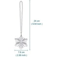 thumbnail image 2 of Crystal Snowflake Car Rear View Mirror Pendant Lucky Car Hanging Ornament Car Charm Decorations, Transparent, 2 of 7