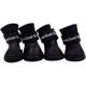 thumbnail image 1 of 2 pares de zapatos para perros, botas de silicona, impermeables y antideslizantes para la lluvia, para perros pequeños (S, negro), 1 of 5
