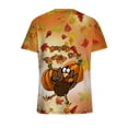 thumbnail image 3 of Camisas de Acción de Gracias Para Mujer, Manga Corta, Cuello en V, Ropa de Trabajo de Turquía, Blusa Con Bolsillos Odeerbi ODB203991, 3 of 4