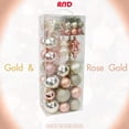 thumbnail image 5 of RN'D Christmas Snowflake Ball Ornaments - Christmas Hanging Snowflake and Ball Ornament Assortment Set with Hooks (Yellow & Rose Gold), 5 of 6