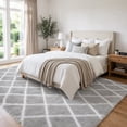 thumbnail image 2 of UNTIMATY 8'x10' Large Shag Area Rugs for Living Room Bedroom, Gray & White, 2 of 8