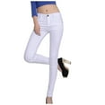 thumbnail image 2 of Azrian Women's Slim-Fit Jeans Clearance Women's Candy Pencil Pants Colorful Feet Denim Pants, 2 of 4