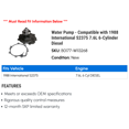 thumbnail image 2 of Water Pump - Compatible with 1988 International S2375 7.6L 6-Cylinder Diesel, 2 of 2
