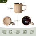 thumbnail image 6 of Famiware 4 Pieces Stoneware Mug Set (12oz), Cream & Cocoa, 6 of 6