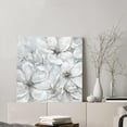 thumbnail image 5 of AEFER White Grey Flowers Wall Pictures: Grey Wall Decor Gray Wall Art Abstract Blossoom Grey Floral Painting Grey Canvas Poster Modern Elegant Prints for Unframe: 10x8inch(25x20cm), 5 of 6