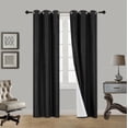 thumbnail image 4 of 4 SIZES 1 SET THERMAL BLACK OUT WINDOW LINED CURTAIN PANEL BRONZE GROMMET ADAM, 4 of 9