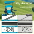 thumbnail image 5 of Sophia & William Foldable Canopy Chair Portable Camping Lounge Chair Outdoor Sunshade Canopy Chair with Cup Holder, Enamel Blue, 5 of 9