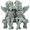 Gray Antique-style, variant on JUANCHENG Vintage Angel Kissing Couple Statue Resin Craft Valentine Present European Style Antique White