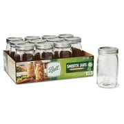 Ball, Smooth-Sided Glass Mason Jars with Lids & Bands, Wide Mouth, 32 oz, 12 Count