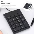 thumbnail image 3 of Dosaele USB Digital Keyboard 18 Key Universal Keyboard Practical Numeric Keypad Simple Number Keyboard for Notebook Computer Laptop, 3 of 6