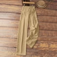 thumbnail image 4 of Timegard Wide Leg Pants for Women Cotton Linen Summer Drawstring Loose Lightweight Lounge Pants, 4 of 6