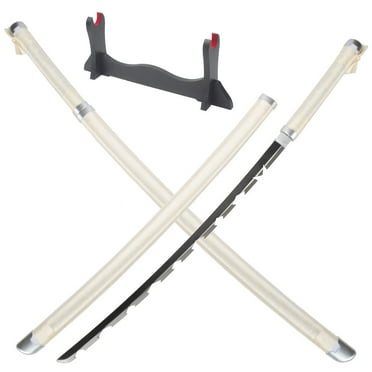41 inches Anime Real Metal Demon Slayer Sword Hashibira Inosuke with Wooden Holder Stand