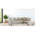thumbnail image 5 of K-Living Almond Fabric Sectional with Two Accent Pillows, 5 of 5