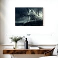 thumbnail image 3 of Elephant Stock Arctic Wolf Wall Art - Horizontal Canvas Wall Art - Living Room Wall Decor - Animal Canvas - Blue And Gray Decor - 30" x 20", 3 of 8