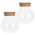 thumbnail image 1 of SHOWERORO 2Pcs Glass Terrarium With Lid Modern Design For Gifting Occasions, 1 of 6