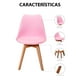 thumbnail image 2 of Sillas Tulip Tipo Eames Modernas Minimalistas Estructura de las Sillas en Madera con Asiento Acolchado Set de 4 Piezas Mirel Tulip Rosas Mirel Tulip, 2 of 9