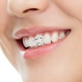 thumbnail image 6 of Dualoai Grills for Your Teeth Gifts Five Pointed Star Shape Hip Hop Grills Teeth Gap Silver, 6 of 9