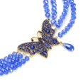 thumbnail image 4 of Shop LC Blue Glass Black Crystal Goldtone Beaded Multi Layered Butterfly Necklace for Women Jewelry Gifts for Women Size 20" Ct 576.62 Birthday Gifts, 4 of 8