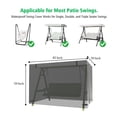 thumbnail image 3 of COSYUMI Outdoor Swing Covers for 3 Seater, Patio Swing Cover for Outdoor Patio Swing, Waterproof Hammock & UV Resistant Swing Canopy Cover, Garden Swing Chair Cover Furniture Protector,87x55x67Inch, 3 of 11