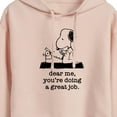 thumbnail image 3 of Peanuts - Dear Me Doing Great Job - Juniors Cropped Pullover Hoodie, 3 of 6