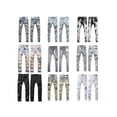 thumbnail image 2 of Slim Fit Stretch Jeans Ripped Skinny Jeans for Men, Distressed Straight Leg Fashion Comfort Flex Waist Jeans, 2 of 10