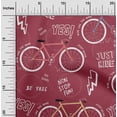 thumbnail image 2 of oneOone Polyester Spandex Magenta Fabric Bicycle Quilting Supplies Print Sewing Fabric By The Yard 56 Inch Wide, 2 of 6