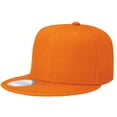 thumbnail image 3 of Falari Wholesale 12 Pack Snapback Hat Cap Hip Hop Style Flat Bill Blank Solid Color Adjustable Size Orange, 3 of 6