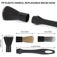 thumbnail image 4 of Car Detailing Brush Set, 3 Pcs Car Detailing Brushes Natural Boars Hair Detail Brush Auto Ultra Soft Detail Cleaning Brush Tool for Interior/Exterior Automotive Trim Wheel Rim Engine, 4 of 5