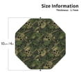 thumbnail image 3 of Fuzoiu Green Camouflage Skull Print Leather Coasters Set,Drink Coasters Set of 6,for Tabletop Protection, Durable PVC Coasters,Home Décor and Housewarming Gift,Octagon, 3 of 7