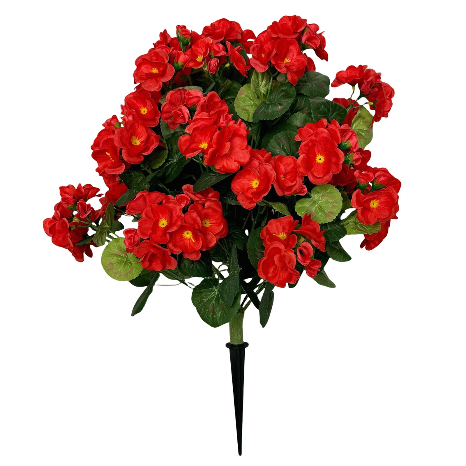 DVKOVI Artificial Topiary Trees Flowers Fake Plants with Ground Spike for Outdoor Indoor Front Porch Garden Lawn Red One Size