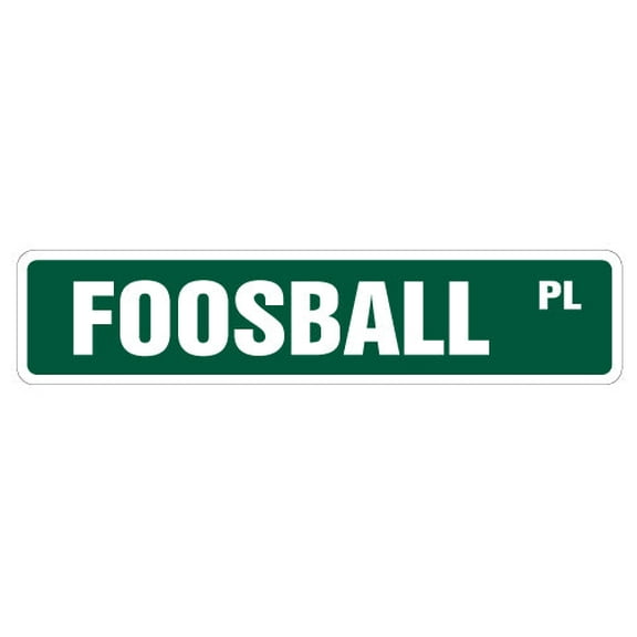 SignMission SS-624-FOOSBALL 6 x 24 in. Foosball Street Sign - Game Room Foos Ball Parts