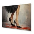 thumbnail image 2 of Designart "Stylish Red And Black High Heels Sleek Silhouette VI" Fashion Metal Wall Art, 2 of 5