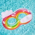 thumbnail image 1 of Flotador de piscina de PVC con asas para natación doble tubo inflable Estilo A perfecl, 1 of 8