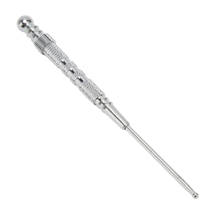 Riousery Retractable Stainless Steel Facial Reflexology Massage Tool, Manual Acupuncture Pen for Ear and Body Point Probe, Reduce Pain and Tension, Portable Health Care Massager Silver