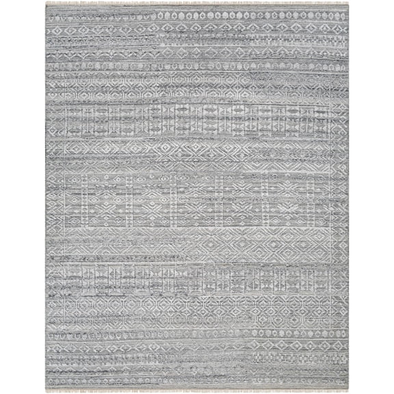 BoutiqueRugs Kazi Southwestern Area Rug - Charcoal, Black, White - 10' x 14'