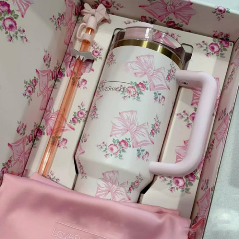 The Stanley X LoveShackFancy Holiday Quencher,40 OZ,Rosa The Stanley X LoveShackFancy Holiday Quencher,40 OZ,Rosa