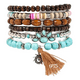 thumbnail image 1 of 6 Piezas Pulsera Para Hombre De Cuero Joyeria Dama Regalos Xtellar multicolor, 1 of 4
