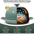 thumbnail image 4 of Davivy 5QT Enameled Cast Iron Dutch Oven Pot, Round Sourdough Bread Oven for Sourdough, Bread Pan with Sealing Lid & Dual Handles, Green, 4 of 10