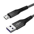 thumbnail image 1 of Inteprter Cable de carga rápida para teléfono de 1M y 2M, Cable de datos Micro USB trenzado de nailon para línea de carga para Android Teléfono y Comunicación Negro Androide 1M, 1 of 6