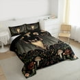 thumbnail image 3 of Manfei Cute Halloween Bats Queen Comforter Set,Rustic Mushroom Flower Bedding Sets,Natural Baotanical Bedding Comforter Set For Teens,Breathable Home Decor Reversible,3-Piece, 3 of 8